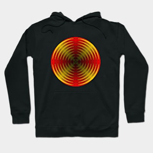 Fuzzy Circular Logic Red 3 Hoodie